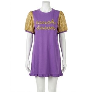 NEW UMGEE sequin game day mini dress in purple
